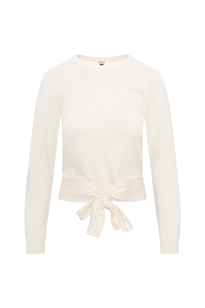 Crew Neck Tie Sweater