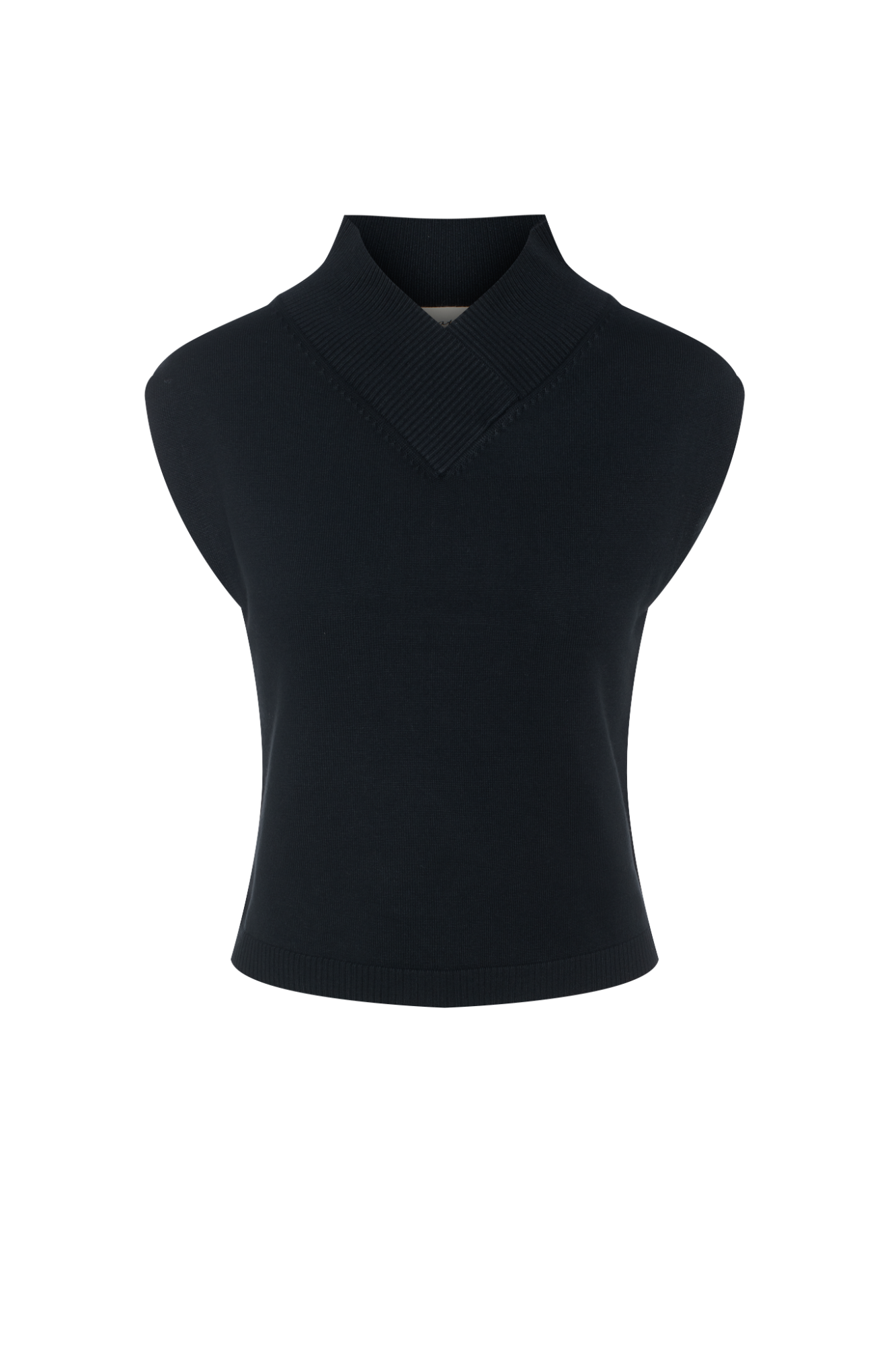 High V-neck Knit Vest