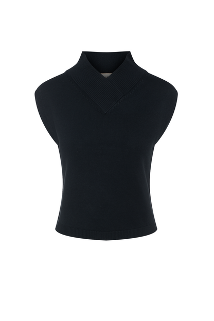 High V-neck Knit Vest