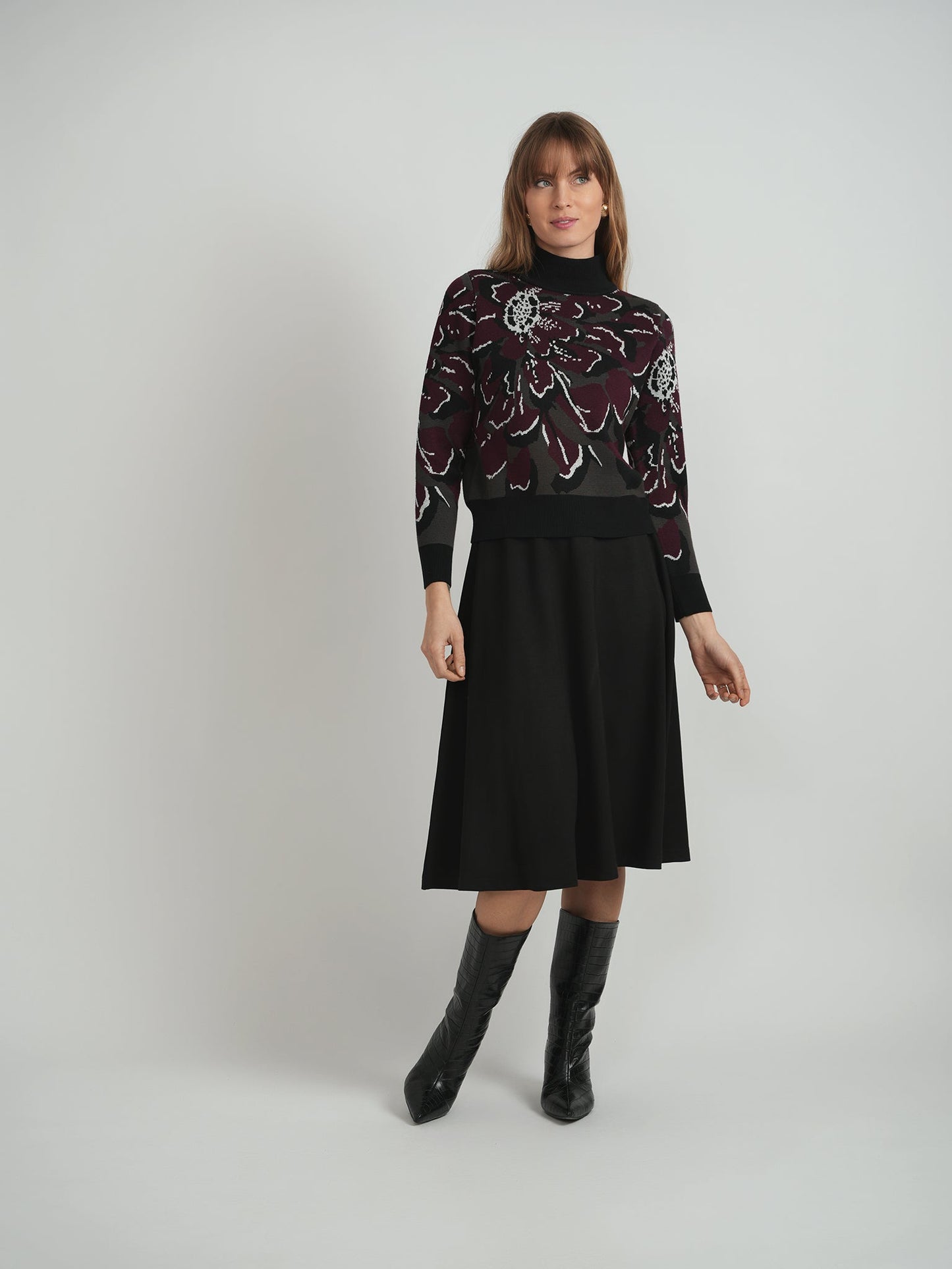 Floral Knit Sweater