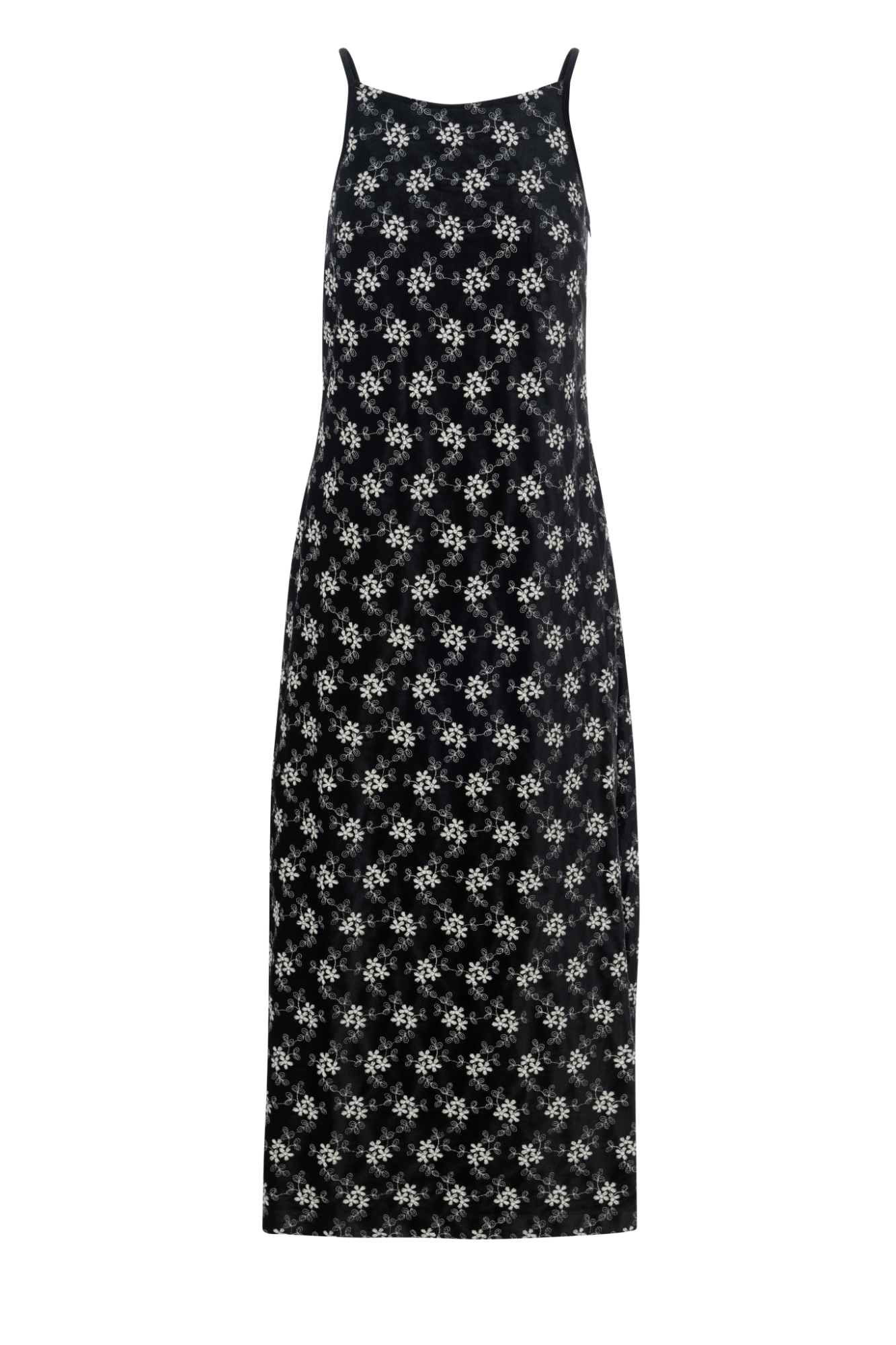 Velvet Embroidered Midi Jumper