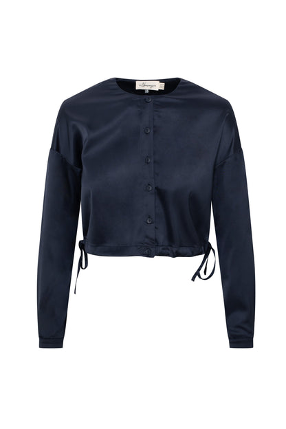 Satin Tie Blouse