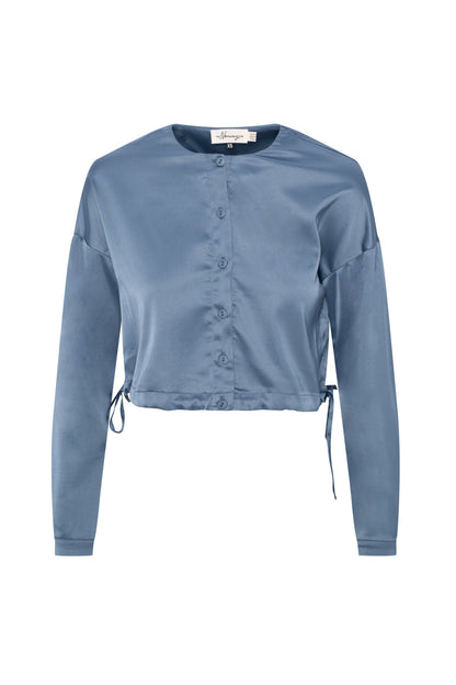 Satin Tie Blouse