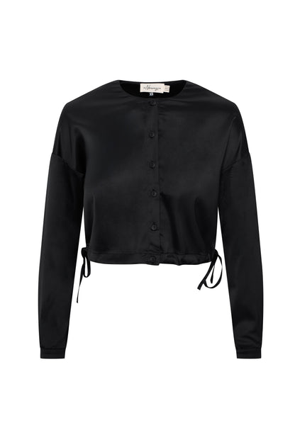 Satin Tie Blouse