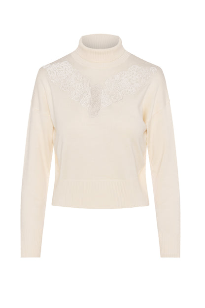 Cropped Knit Turtle Neck