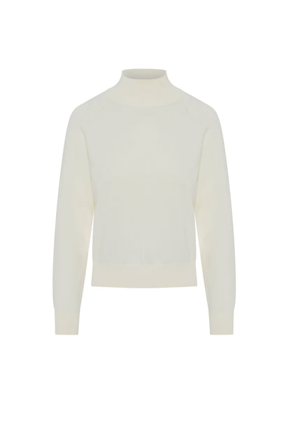 Raglan Sleeves Mock Neck Sweater
