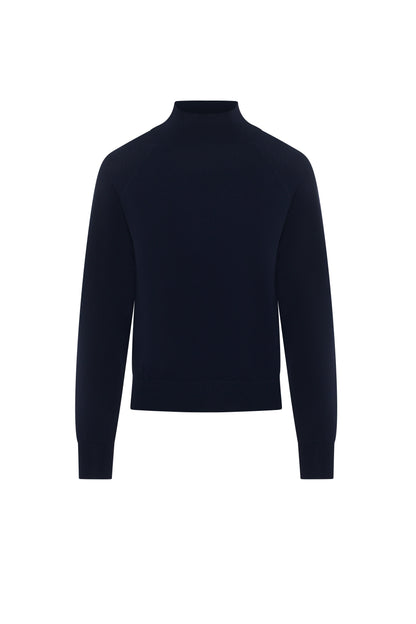 Raglan Sleeves Mock Neck Sweater