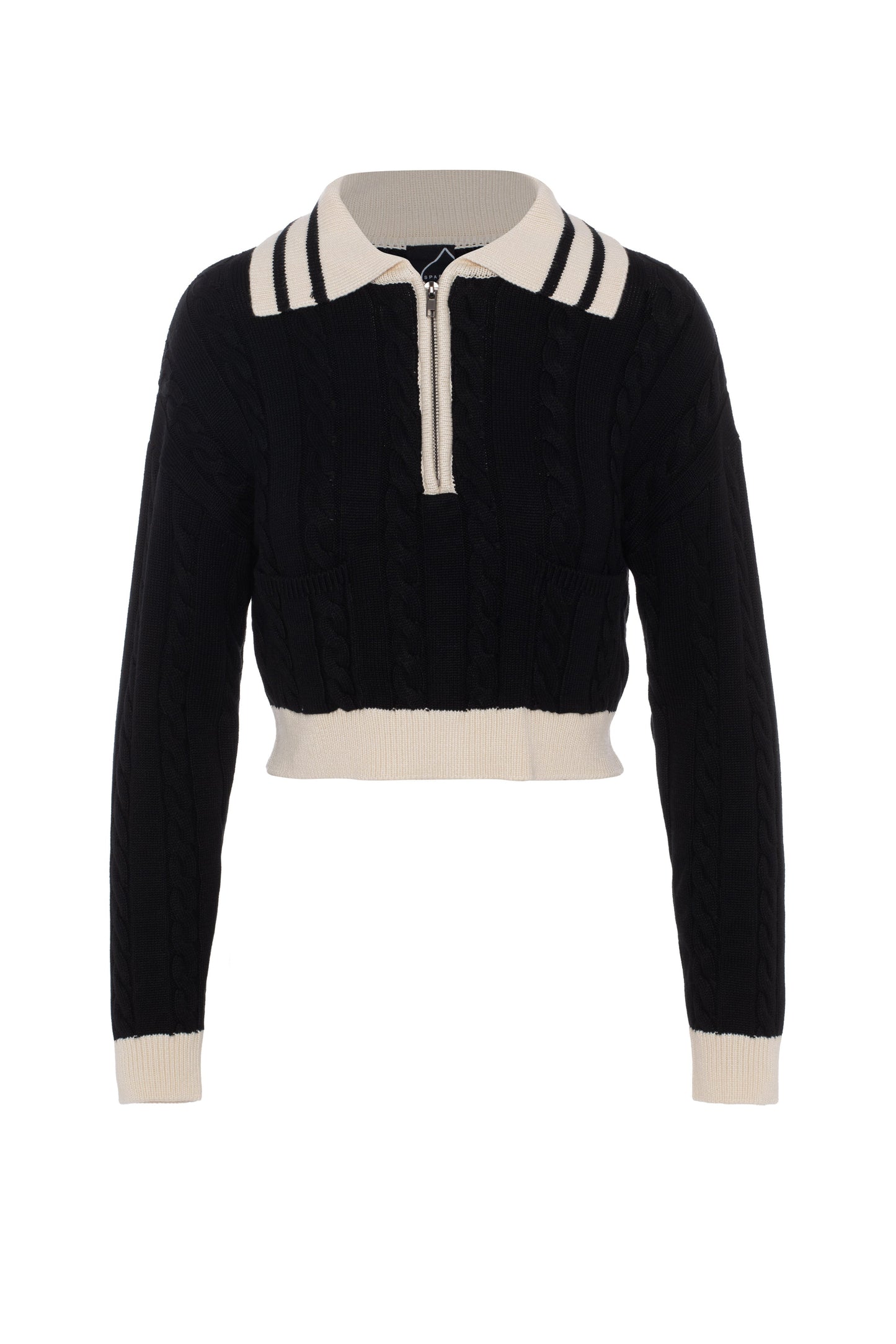 Cable Dolman Henley Sweater