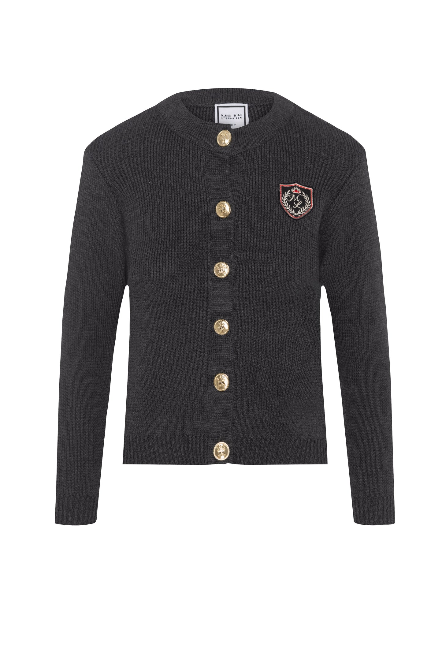 Emblem Knit Cardigan