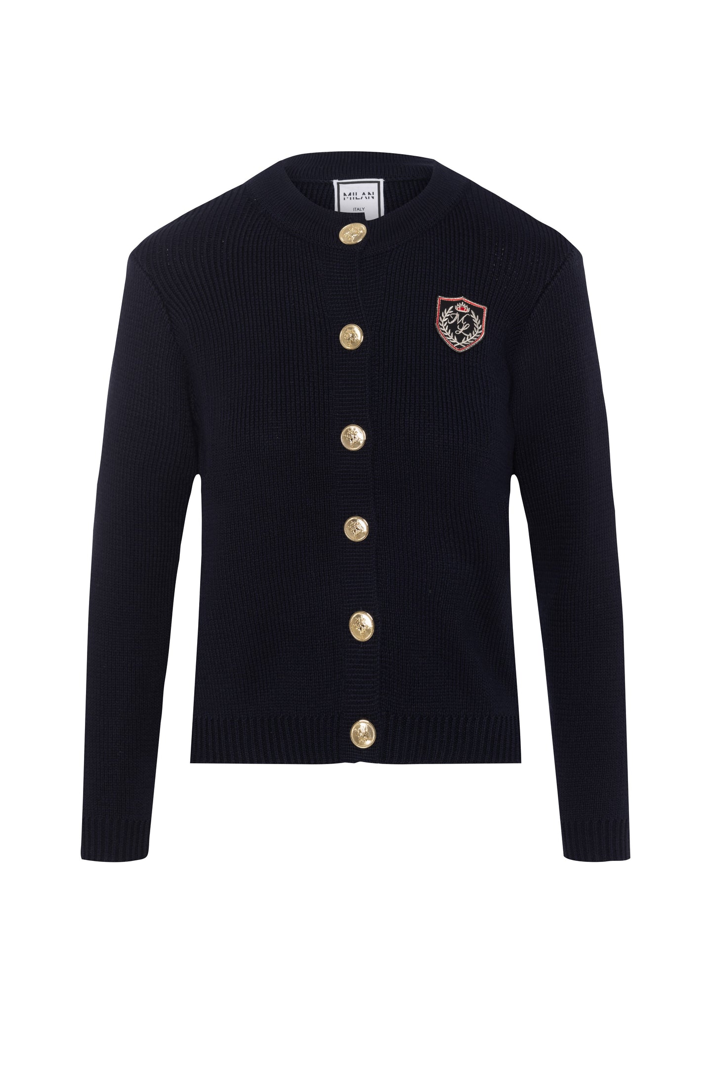 Emblem Knit Cardigan