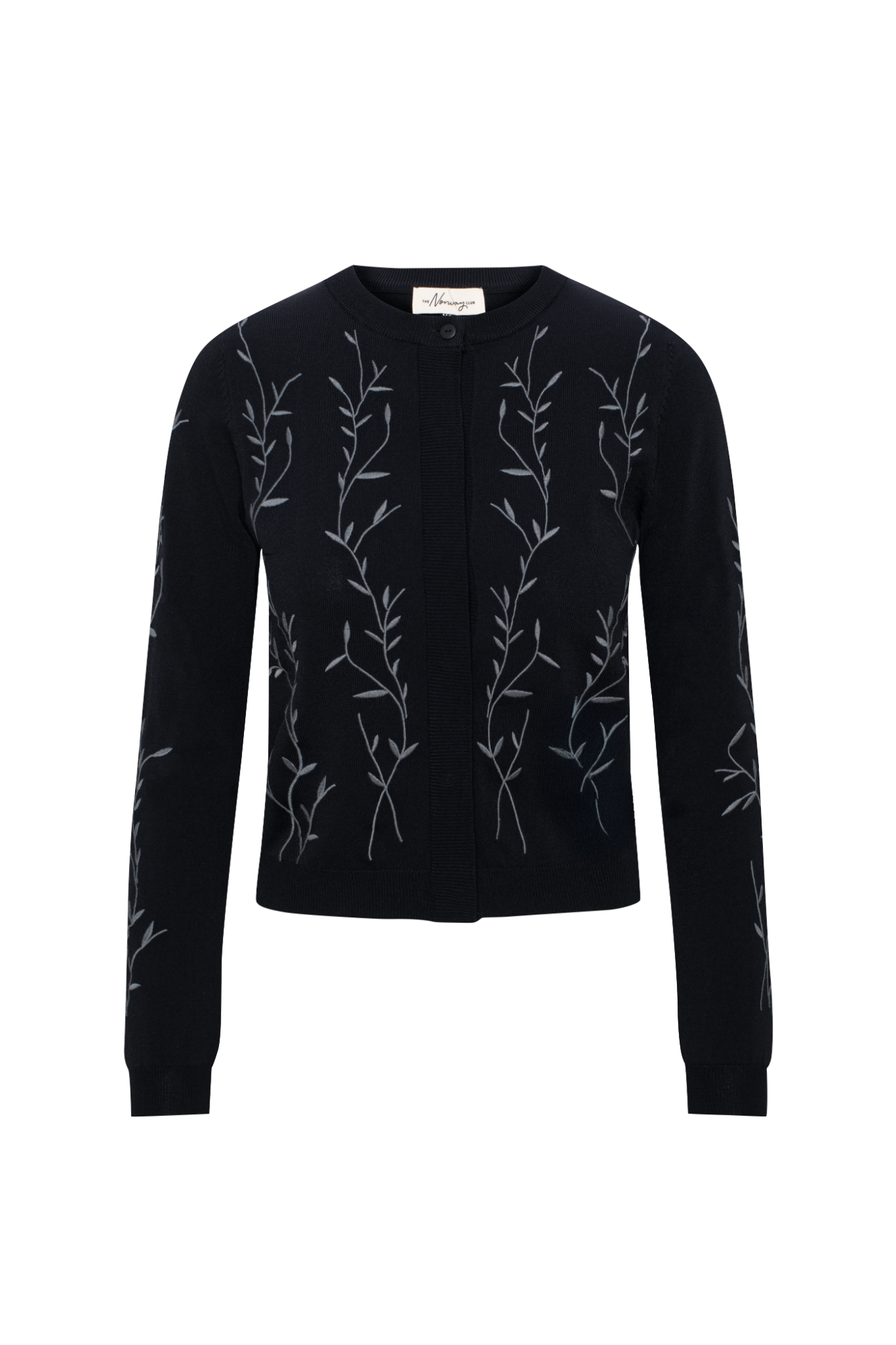 Embrodered Knit Cropped Cardigan