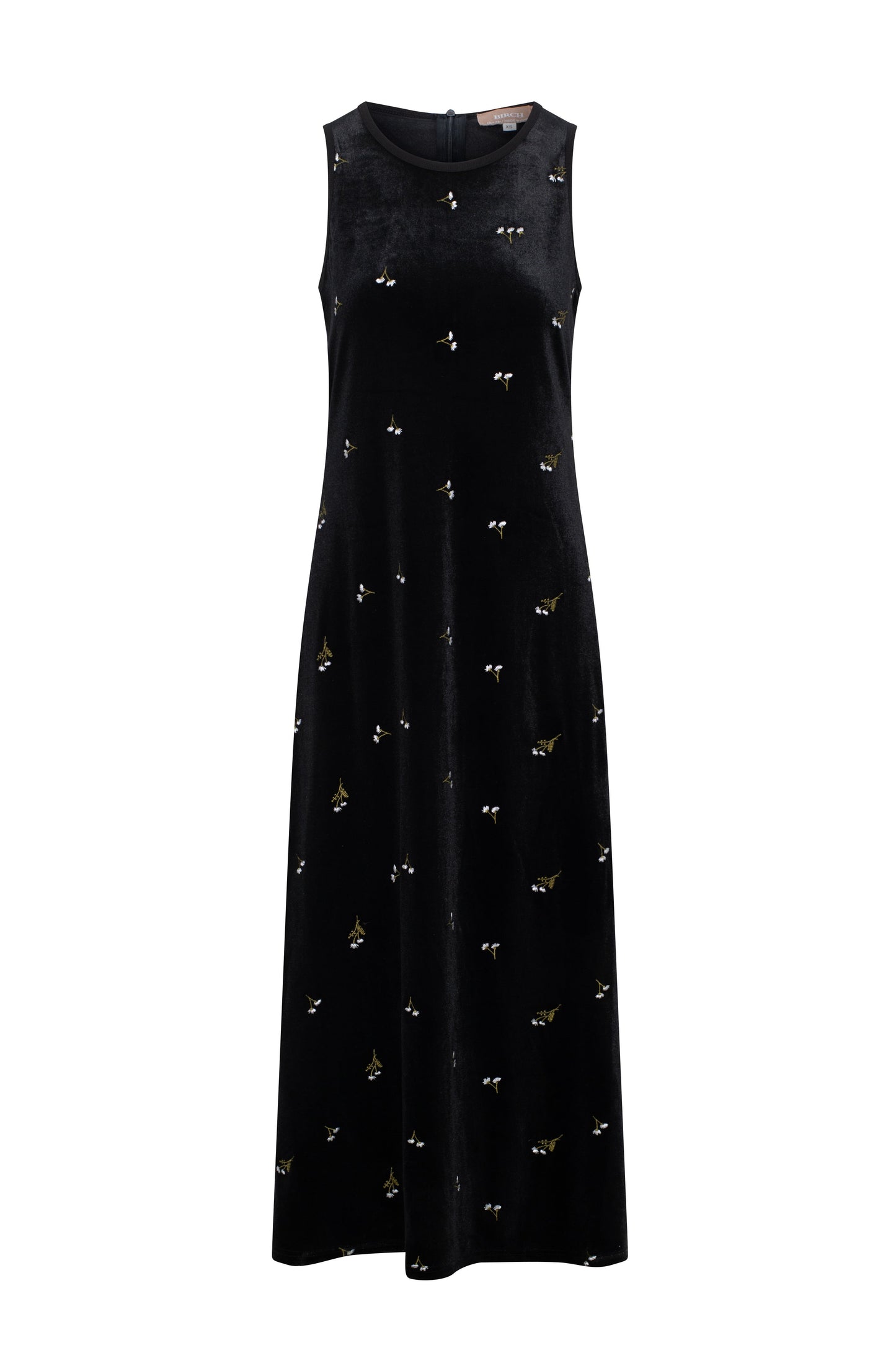 Embroidered Velour Maxi Jumper