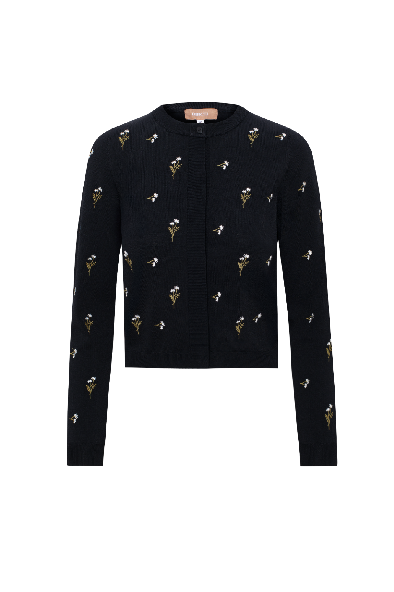 Embrodered Knit Cropped Cardigan