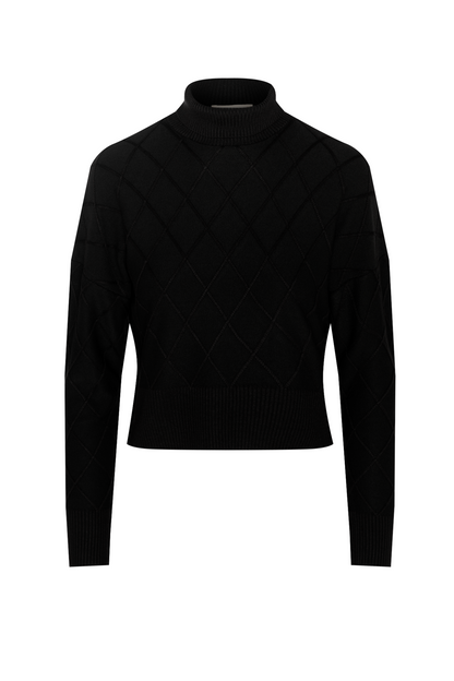 Argile Cropped Mock Neck Sweater