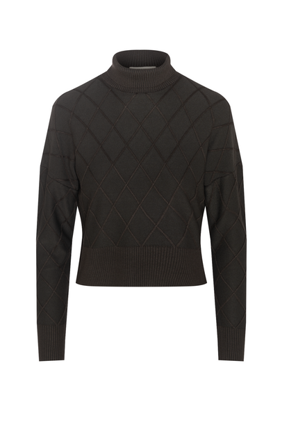 Argile Cropped Mock Neck Sweater