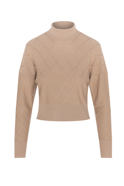 Argile Cropped Mock Neck Sweater