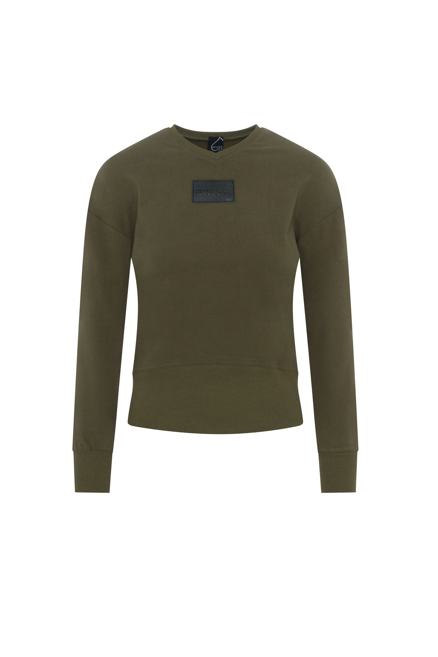 V Neck Sweat Shirt Rib Combo