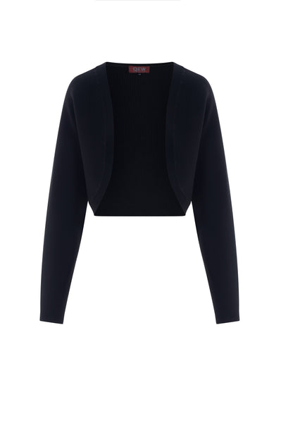 Cropped Knit Open Bolero