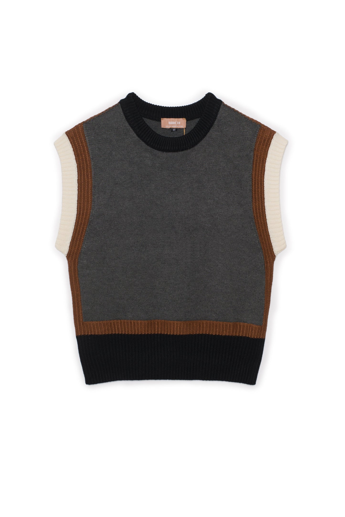 Color Blocked Knit Vest