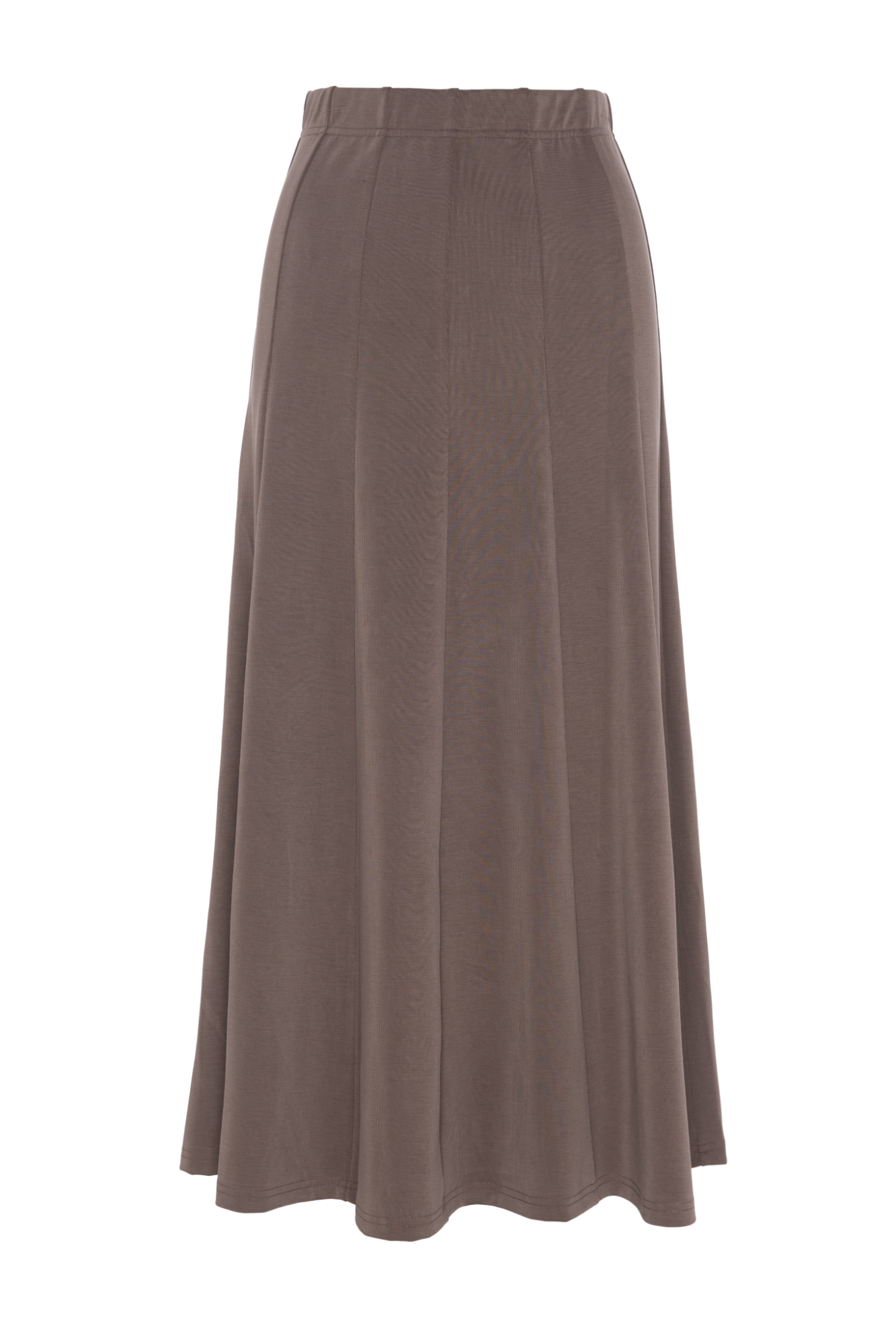 Ribbed Paneled Midi Skirt