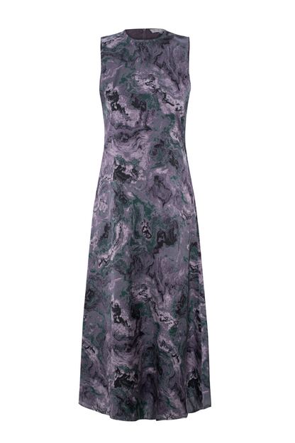 Printed Satin Maxi Jumper