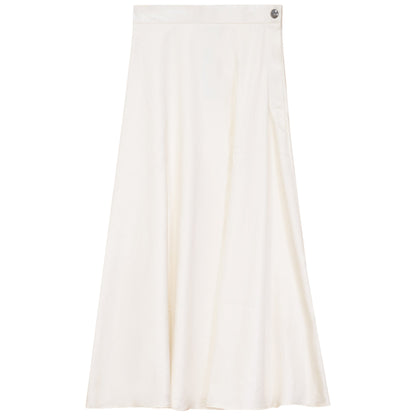 Accordion Pleated Leather Look Midi Skirt