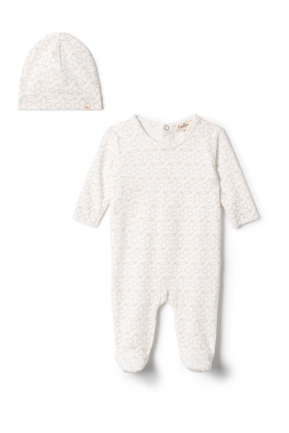 Cherry Print Velour Onesie