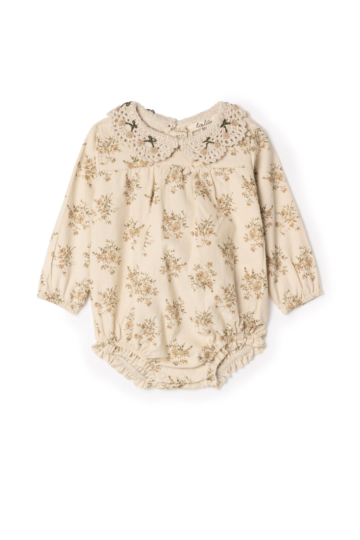 Flower Print Crochet Collar Bubble