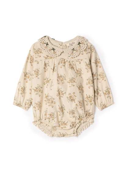 Flower Print Crochet Collar Bubble