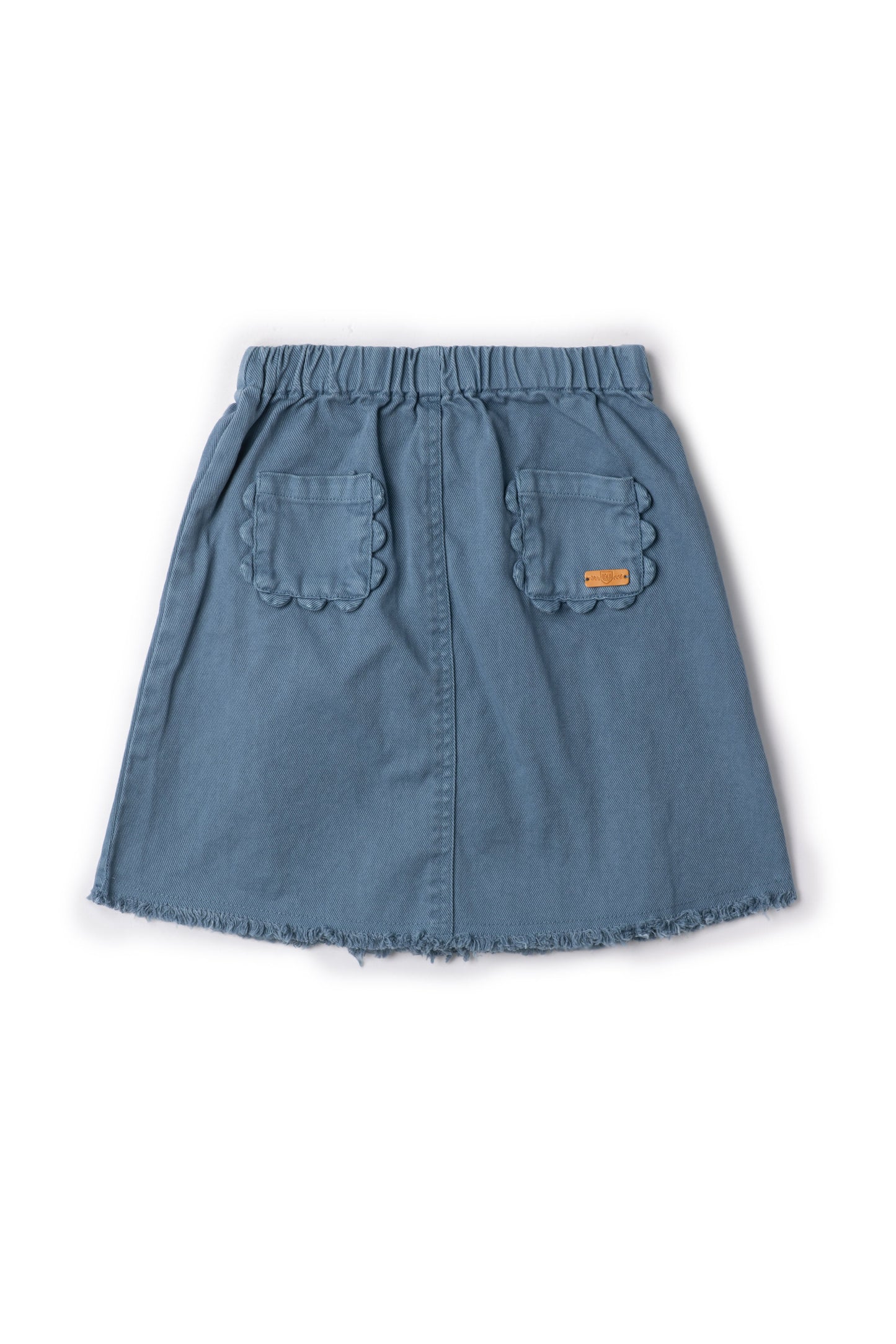Denim Scallop Skirt