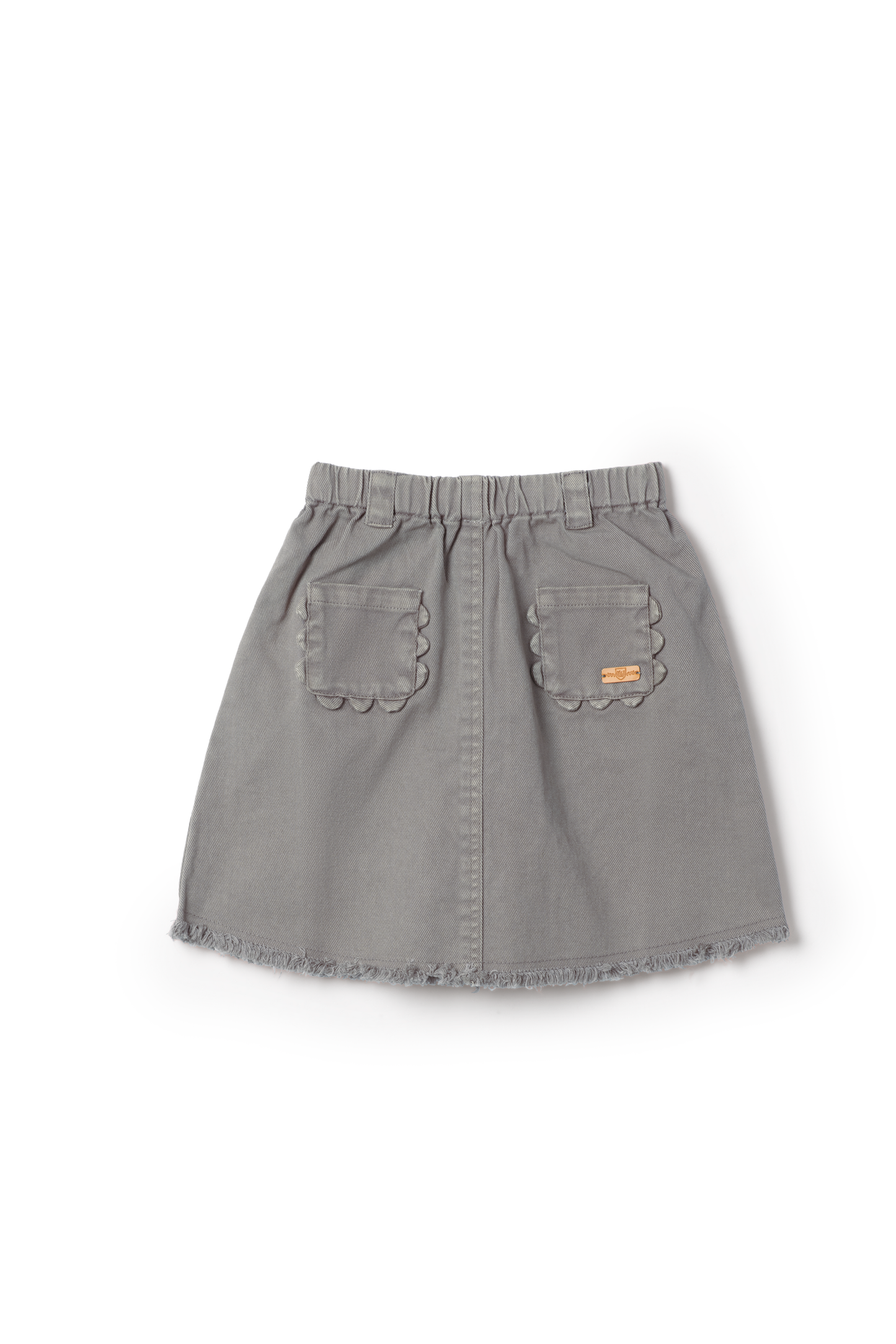 Denim Scallop Skirt