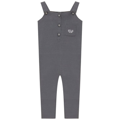 Crest Embroidery Knit Overall