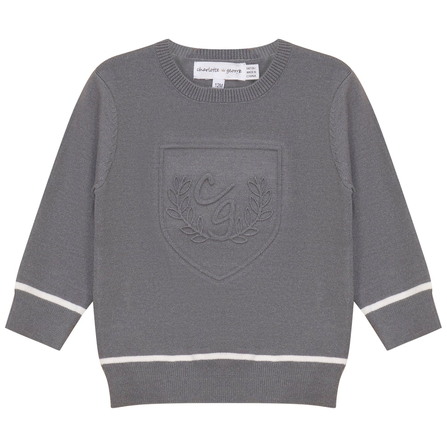 Embossed Crest Sweater