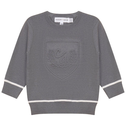Embossed Crest Sweater