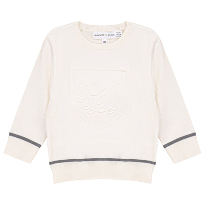 Embossed Crest Sweater