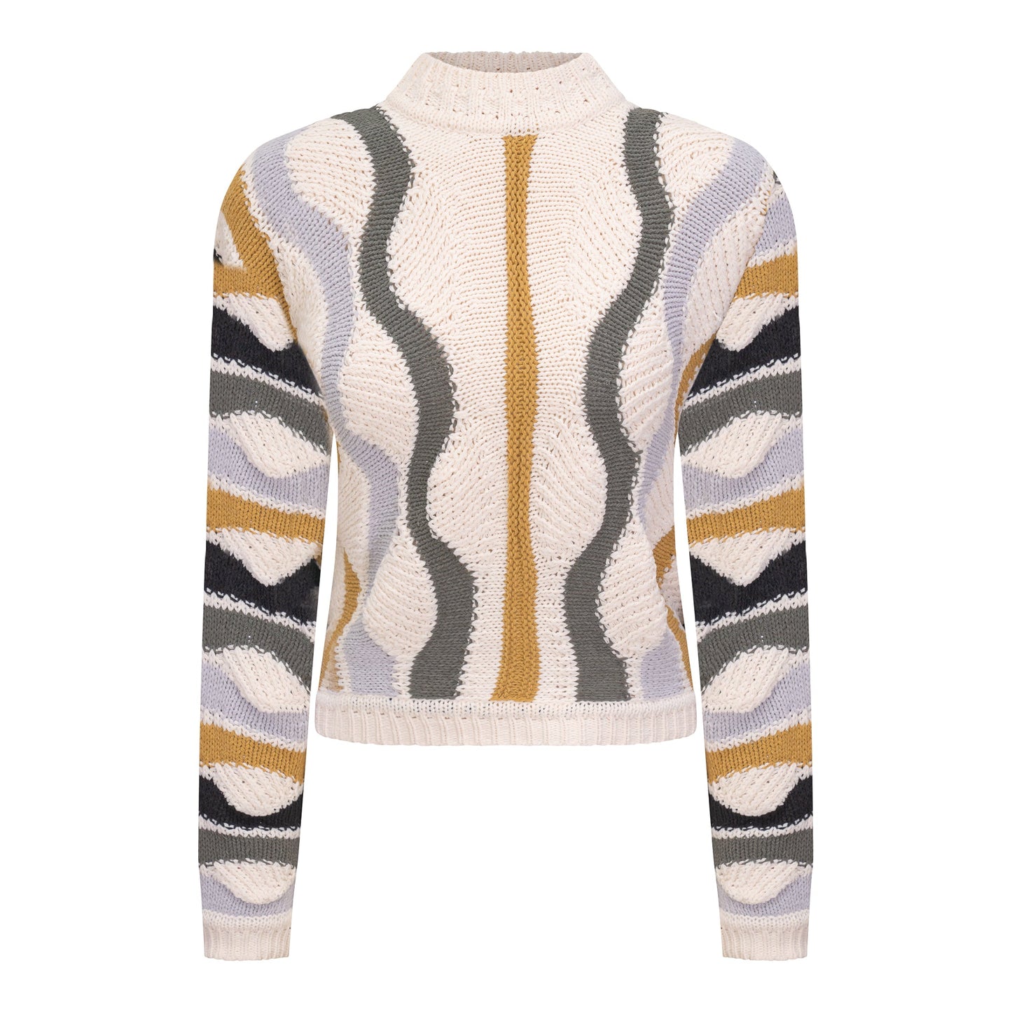 Color Blocked Knit Sweater