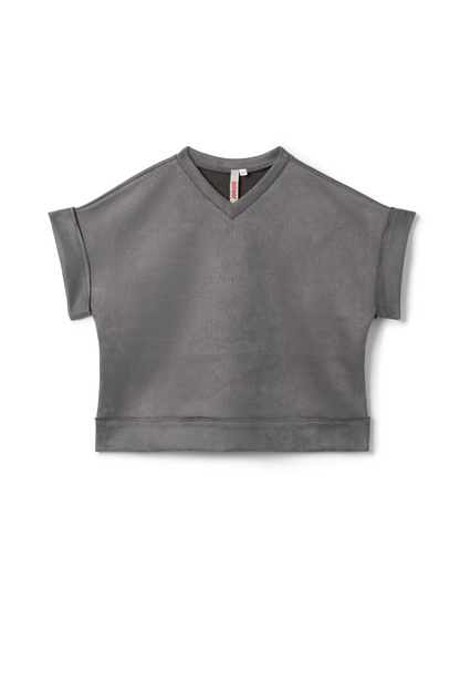Suede Crop Top Vest