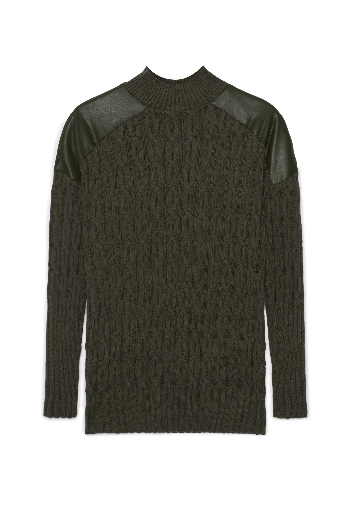 Maternity Dolman Leather Combo Sweater