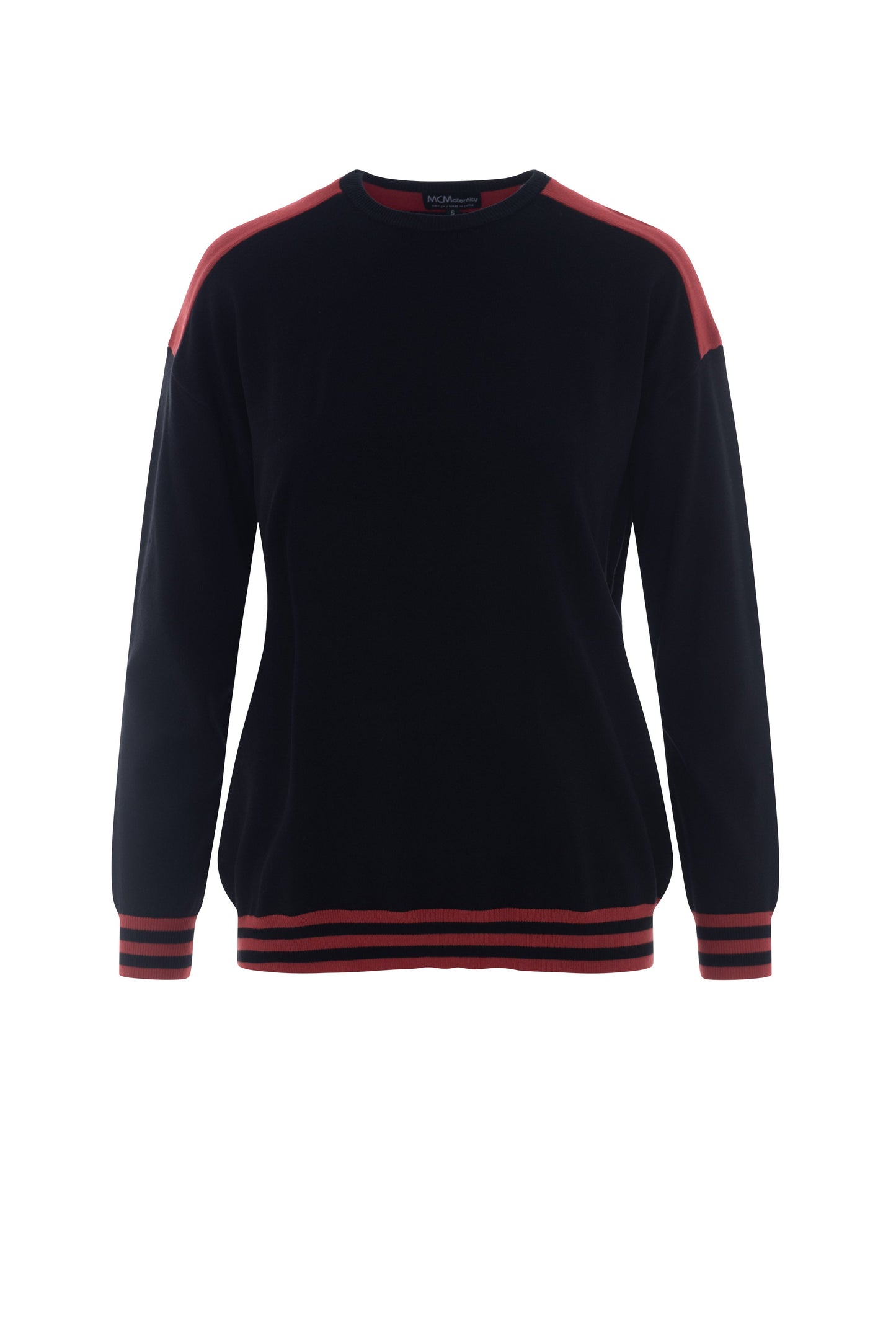 Maternity Color Blocked Dolman Sweater