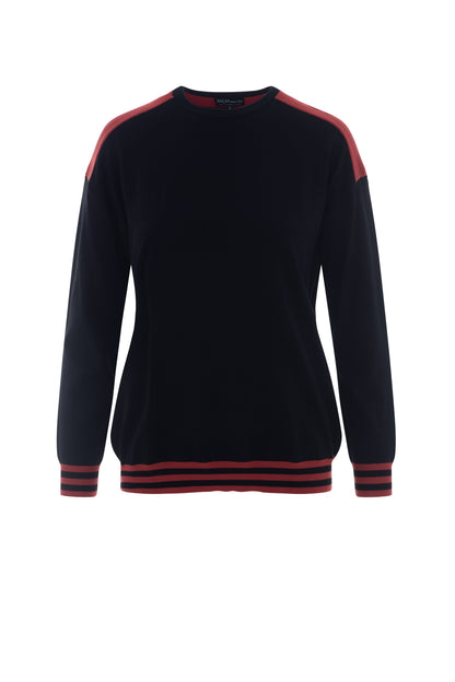 Maternity Color Blocked Dolman Sweater