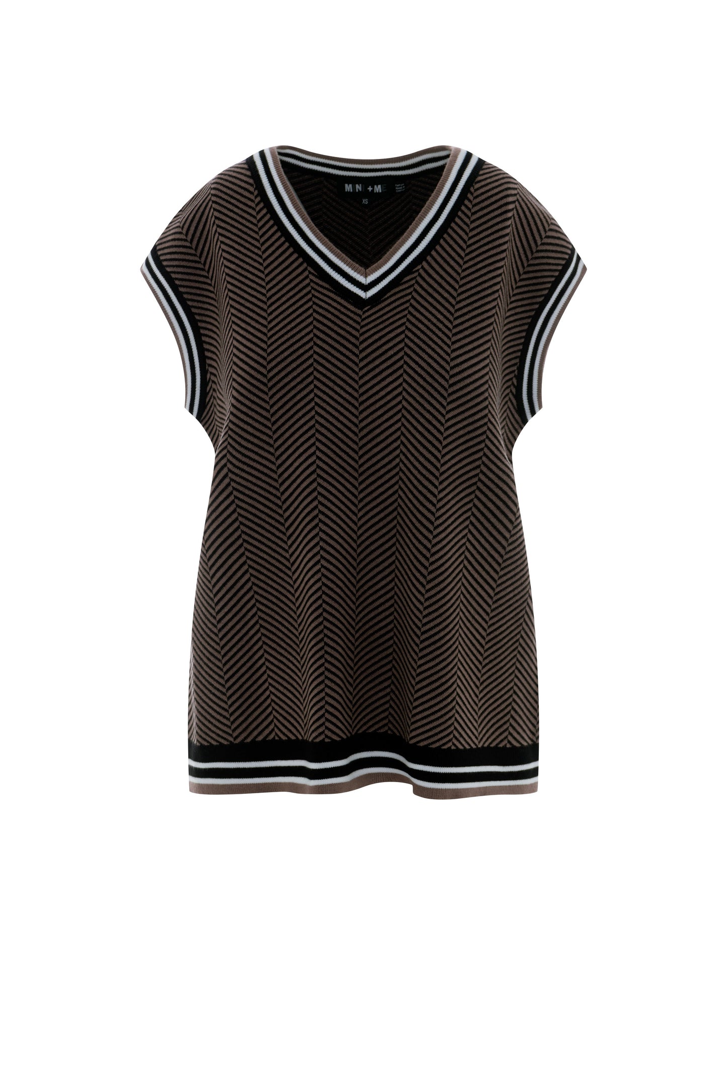 Maternity Herribone Knit Vest