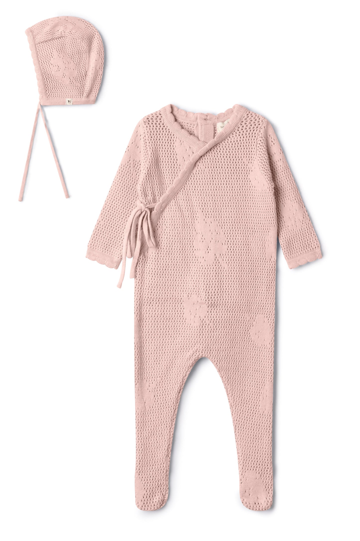 Pointelle Flower Knit Onesie