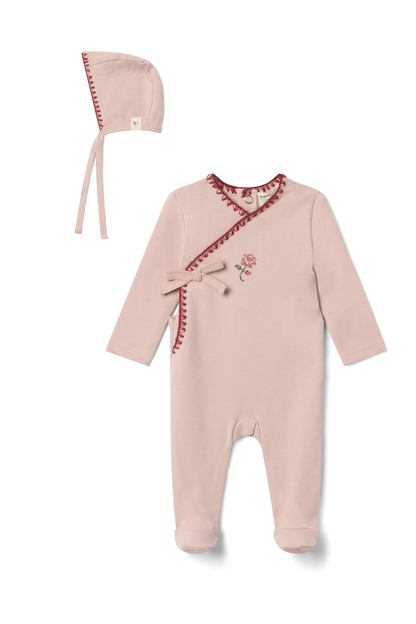 Embroidered Knit Onesie