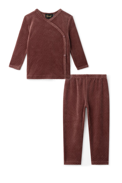 Dotted Velour 2Pc Set