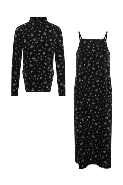 Satin Printed Jumper and Top