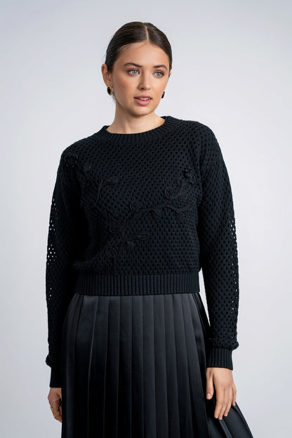 Floral Emboriderered Sweater