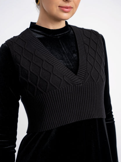 Textured Knit Vest