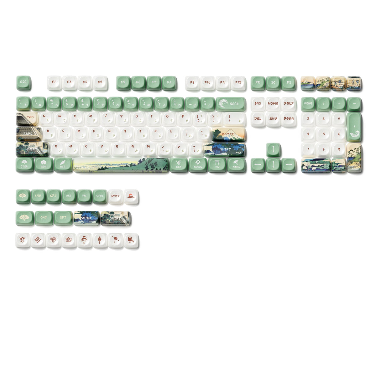 XVX U-kiyoe Fugaku (冨嶽) Series Glaze Textured MOA Profile Keycap Set