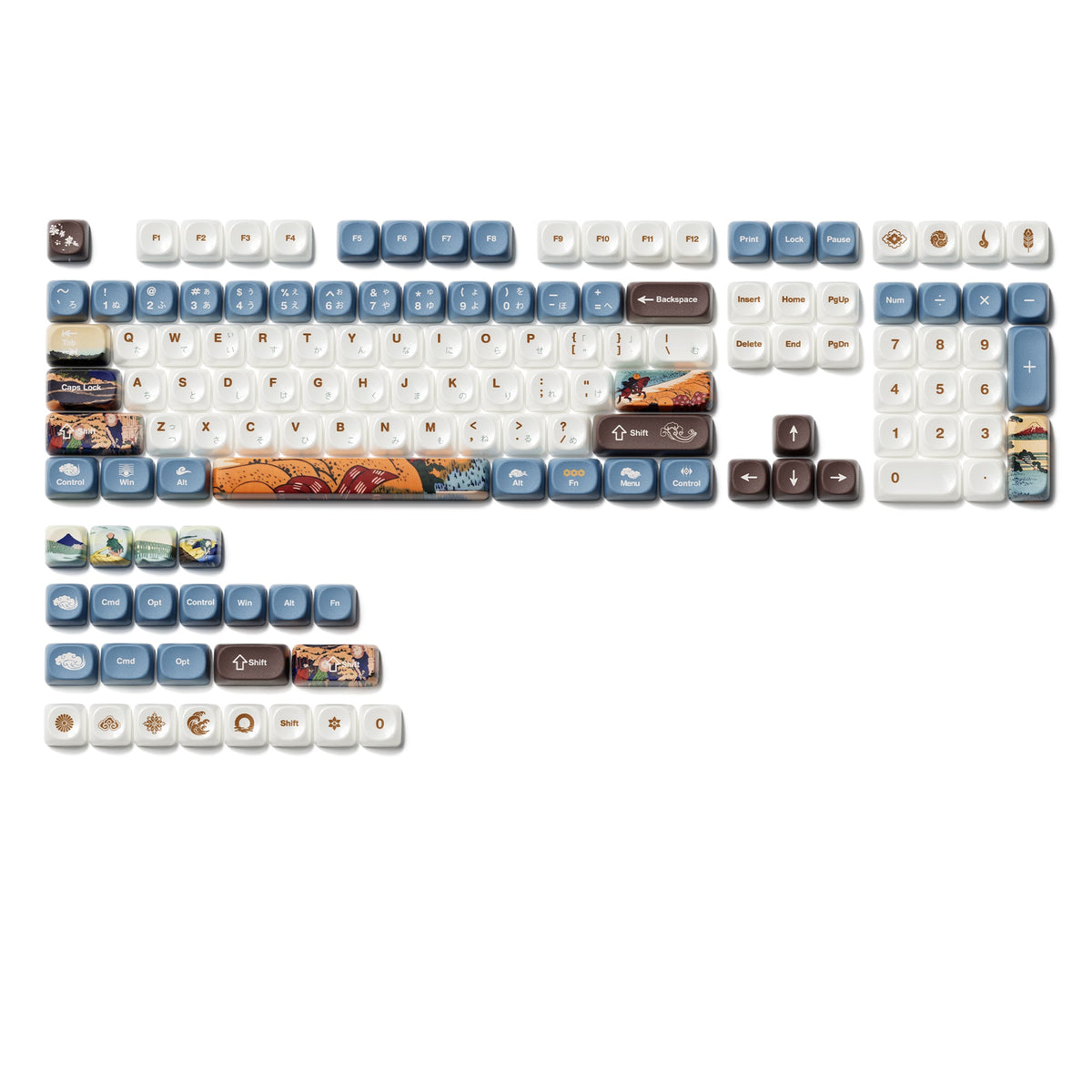 XVX U-kiyoe Fugaku (冨嶽) Series Glaze Textured MOA Profile Keycap Set