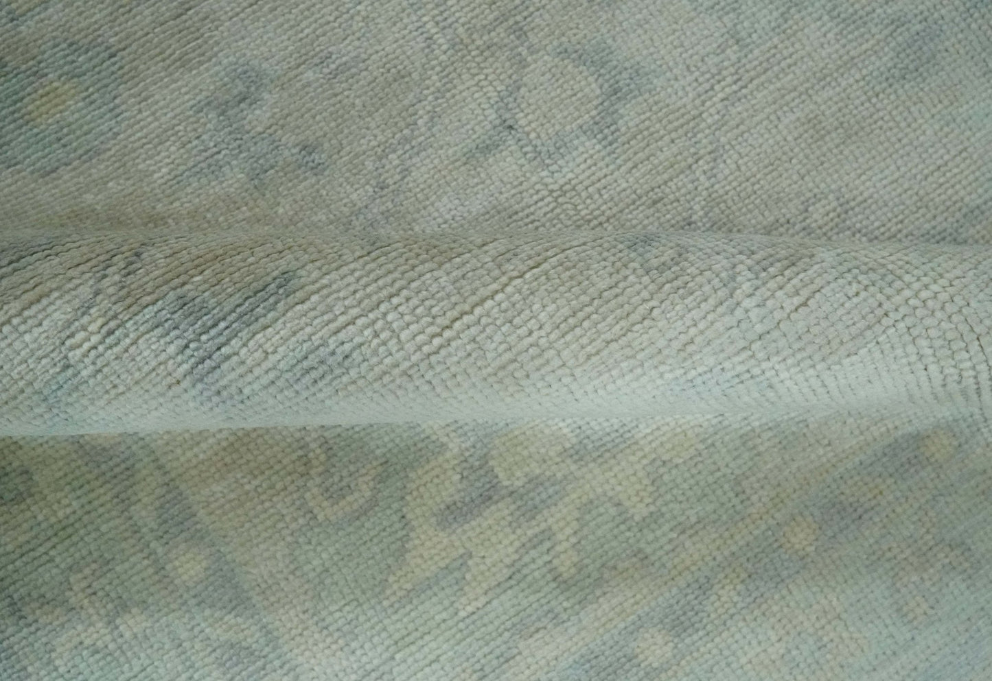 Antique Finish Silver, Gray and Charcoal Hand Knotted Oriental Oushak 8x10 wool Area Rug